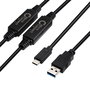 MicroConnect Câble USB 3.2 Gen 1 A vers USB-C, 10 m, Actif, 5 Gbit/s - Pour Ordinateur, Imprimante, Disque Dur, Extension de Signal