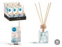 Acorde Mikado Océan 50 ml avec tige, verre rotin bois bleu 7x17x5 cm (Set de 12)
