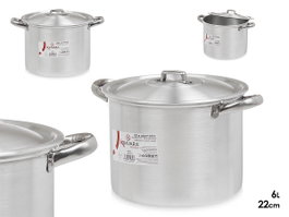 Kinvara Marmite Aluminium 22 cm 6 L Argent (Set de 6)