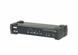 Aten CS1924M Commutateur KVM DisplayPort MST 4 ports USB 3.0 avec hub MST intégré pour double affichage 4K - Câbles inclus