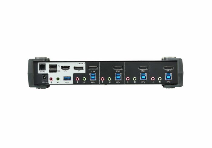Aten CS1924M Commutateur KVM DisplayPort MST 4 ports USB 3.0 avec hub MST intégré pour double affichage 4K - Câbles inclus
