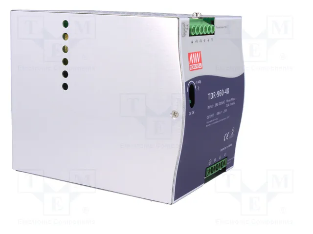 MEAN WELL TDR-960-48 Alimentation à impulsions 960W 48VDC 20A Rail DIN MEAN WELL TDR-960-48 Alimentation à impulsions 960W 48VDC 20A Rail DIN