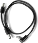 EBS DC1-48 90/0 Câble d'alimentation Flat DC 48 cm Connecteurs 90°/0° Noir