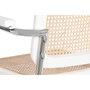 Chaise à Accoudoirs DKD Home Decor Blanc Argenté Naturel Rotin Bois 65,5 x 62 x 79 cm