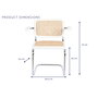 Chaise à Accoudoirs DKD Home Decor Blanc Argenté Naturel Rotin Bois 65,5 x 62 x 79 cm