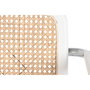 Chaise à Accoudoirs DKD Home Decor Blanc Argenté Naturel Rotin Bois 65,5 x 62 x 79 cm