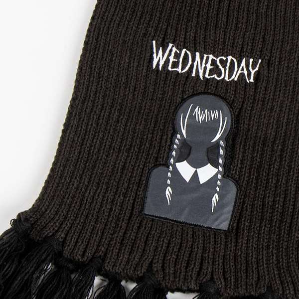 Cerdá - Conjunto 2 piezas bufanda Wednesday Tu:T.Unica - Ensemble écharpe et accessoire - Noir Cerdá - Conjunto 2 piezas bufanda Wednesday Tu:T.Unica - Ensemble écharpe et accessoire - Noir