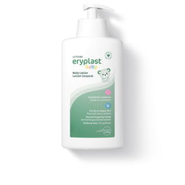 Lutsine E45 Lait Corporel Eryplast Baby 500 ml, Crème Hydratante pour Peaux Sensibles et Allergiques, Sans Parfum, Dès la Naissance