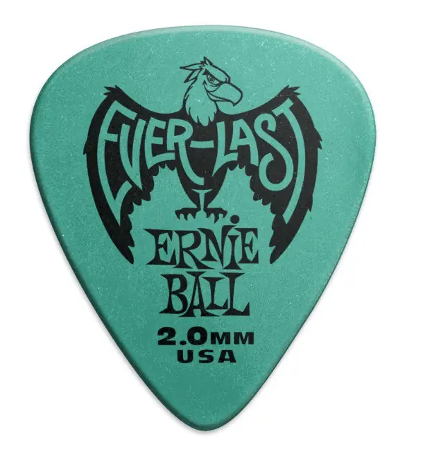 Ernie Ball Lot de 12 médiators Everlast turquoise 2,0 mm Ernie Ball Lot de 12 médiators Everlast turquoise 2,0 mm