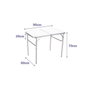 Marbueno Table Pliable Blanche en Aluminium