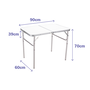 Marbueno Mesa Pliante Aluminium Blanc 90x60x39/70 cm MARBUENO SUMMER 10031B