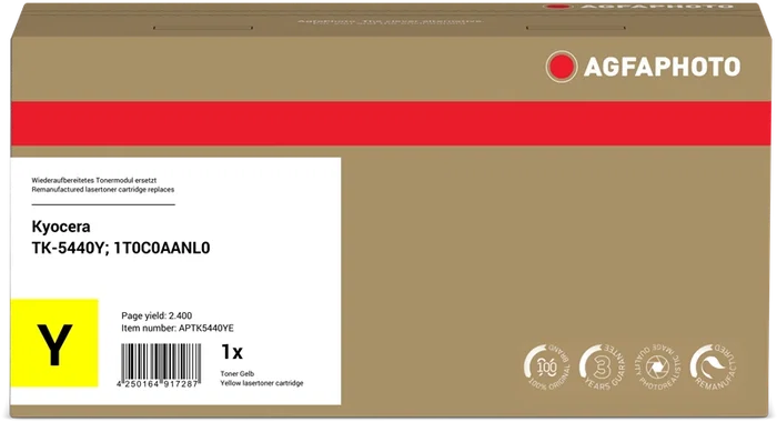 Agfa Photo TK-5440Y Toner jaune compatible Kyocera, 2400 pages Agfa Photo TK-5440Y Toner jaune compatible Kyocera, 2400 pages