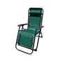 Marbueno Chaise Longue Pliable Acier avec Coussin Jardin et Piscine 90x65x108 cm Gravité Zéro Vert 10008