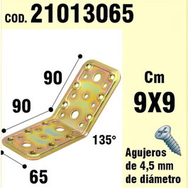 WOLFPACK LINEA PROFESIONAL Support pour bois à angle 65x90x90 mm 135°