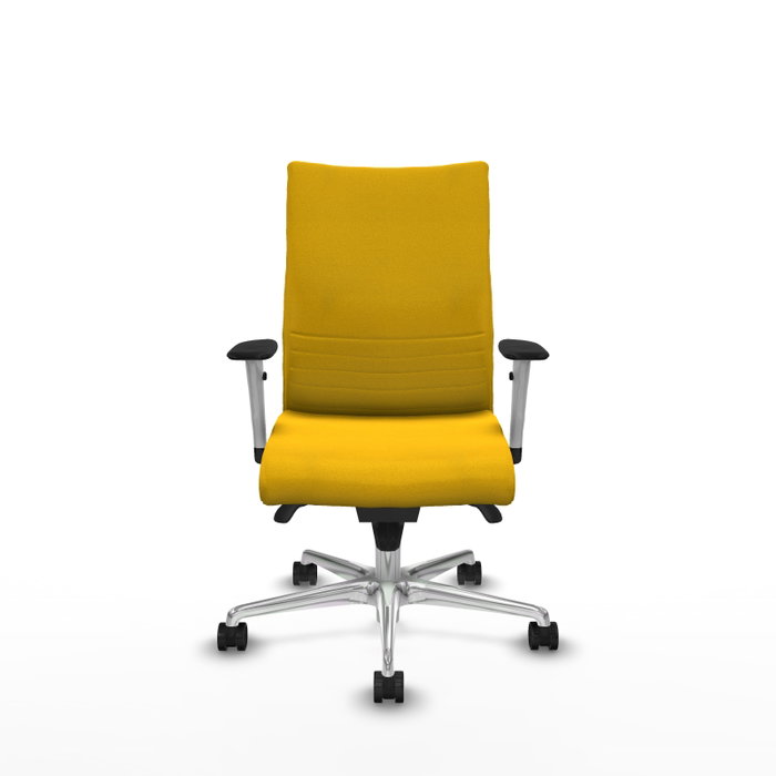 Piqueras Y Crespo Chaise Albacete Confidente Jaune avec Mécanisme Synchro et Base Aluminium