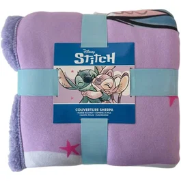 Stitch Plaid Sherpa Disney Stitch - Stitch & Angel Câlin - 100 x 150 cm