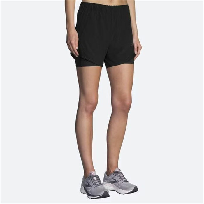 Short de Sport pour Femme Brooks Chaser 5" 2-in-1 Noir Short de Sport pour Femme Brooks Chaser 5" 2-in-1 Noir