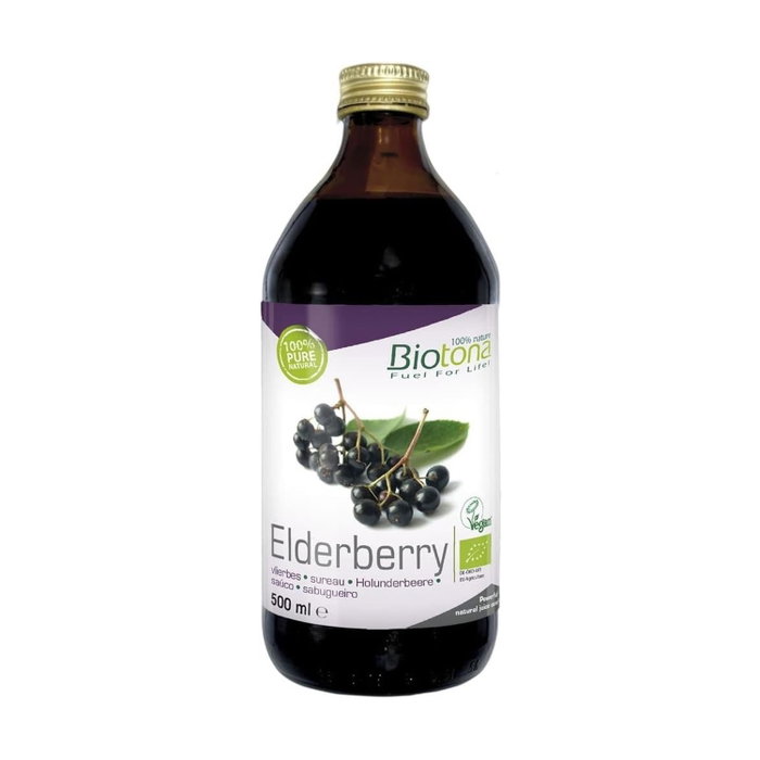 Biotona Concentré de jus de sureau Bio Vegan 500 ml Biotona Concentré de jus de sureau Bio Vegan 500 ml