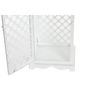 Ensemble de lanternes DKD Home Decor Blanc Métal Verre Arabe Finition vieillie 24 x 24 x 74 cm (3 Pièces)