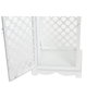 Ensemble de lanternes DKD Home Decor Blanc Métal Verre Arabe Finition vieillie 24 x 24 x 74 cm (3 Pièces)
