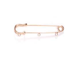 Innspiro Aguja broche métallique dorée 76,0x15,3mm, lot de 2