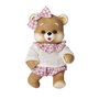 Rosa Toys Bébé Ourson 2841 en Vinile Rose, 25 cm, Peluche pour Enfant à Partir de 3 Ans