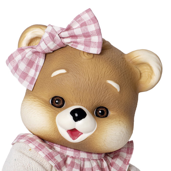 Rosa Toys Bébé Ourson 2841 en Vinile Rose, 25 cm, Peluche pour Enfant à Partir de 3 Ans