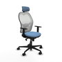 Chaise de Bureau avec Appui-tête Piqueras y Crespo 1D036N2 Bleu ciel