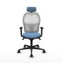 Chaise de Bureau avec Appui-tête Piqueras y Crespo 1D036N2 Bleu ciel