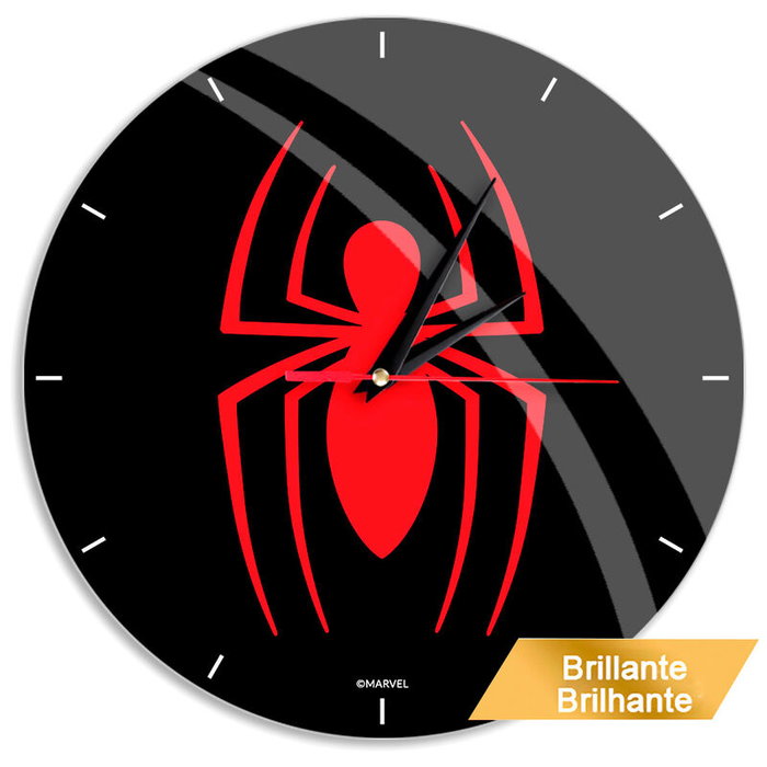 ERT GROUP Horloge murale Spiderman Marvel avec cadran brillant, diamètre 30,5 cm, alimentation par pile AA ERT GROUP Horloge murale Spiderman Marvel avec cadran brillant, diamètre 30,5 cm, alimentation par pile AA