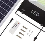 Projecteur LED Solaire 100W 10000 Lumen 6000K avec Capteur, Panneau 6V/25W et Télécommande, Kit d'Éclairage Extérieur Automatique à Bande LED