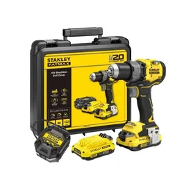 Stanley Fatmax Perceuse-Visseuse sans Fil 18V Brushless SFMCD725D2K-QW, 80Nm, 2 Vitesses, 2 Batteries 2Ah + Chargeur