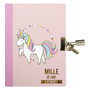 The Concept Factory Journal Licorne avec Cadenas, Modèles Assortis Rose ou Lilas