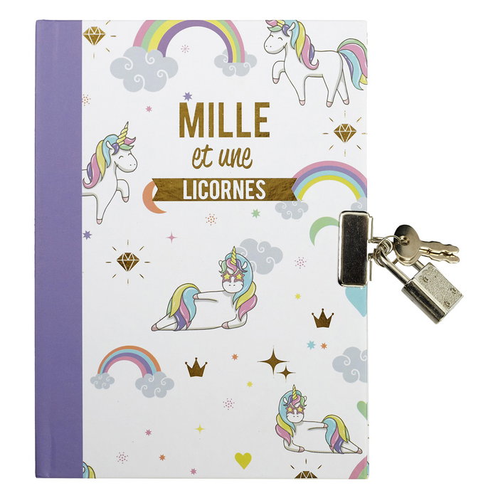 The Concept Factory Journal Licorne avec Cadenas, Modèles Assortis Rose ou Lilas The Concept Factory Journal Licorne avec Cadenas, Modèles Assortis Rose ou Lilas