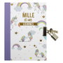 The Concept Factory Journal Licorne avec Cadenas, Modèles Assortis Rose ou Lilas