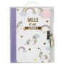 The Concept Factory Journal Licorne avec Cadenas, Modèles Assortis Rose ou Lilas