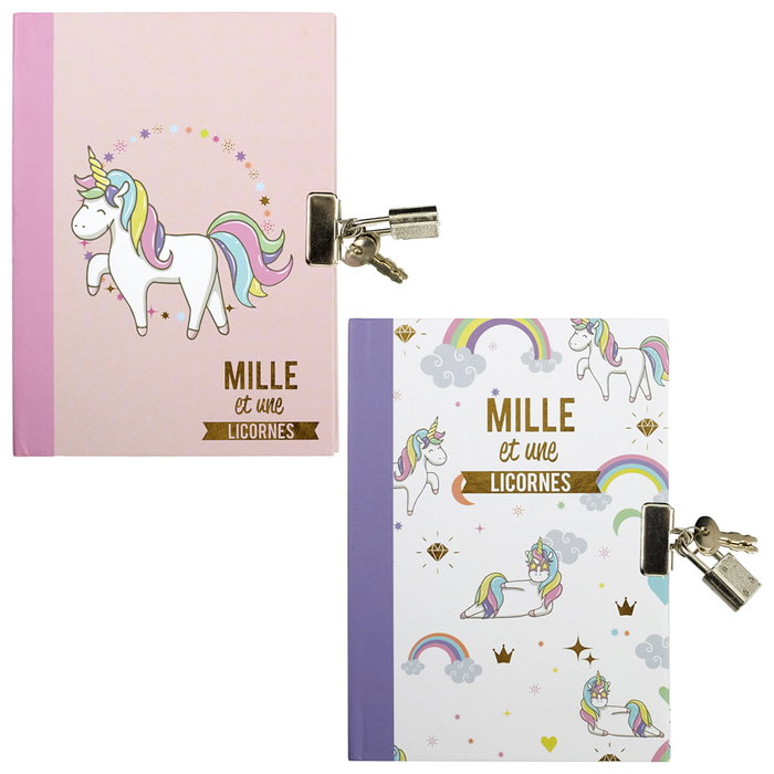 The Concept Factory Journal Licorne avec Cadenas, Modèles Assortis Rose ou Lilas The Concept Factory Journal Licorne avec Cadenas, Modèles Assortis Rose ou Lilas