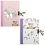 The Concept Factory Journal Licorne avec Cadenas, Modèles Assortis Rose ou Lilas