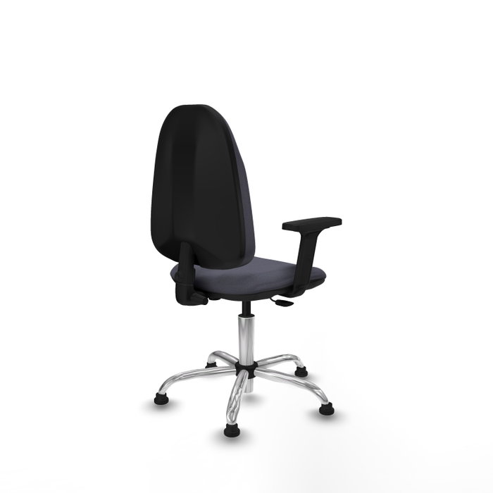 PIQUERAS Y CRESPO Chaise de bureau Algarra, Gris foncé, Base chromée