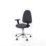PIQUERAS Y CRESPO Chaise de bureau Algarra, Gris foncé, Base chromée