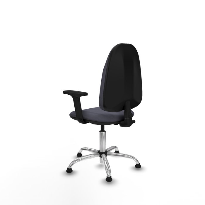 PIQUERAS Y CRESPO Chaise de bureau Algarra, Gris foncé, Base chromée