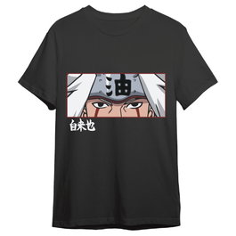 PIERROT T-shirt adulte Naruto Shippuden aux yeux de Jiraiya en coton 165 g, Taille M