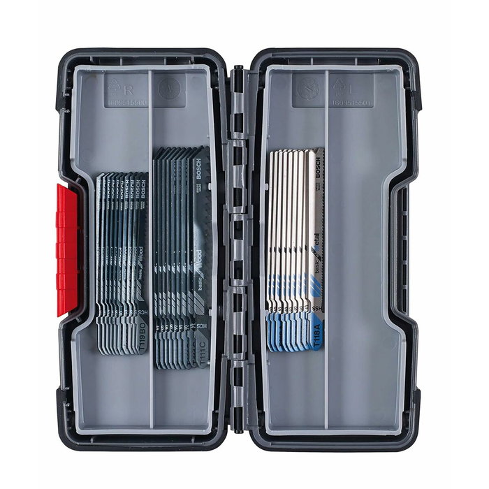 Bosch Professional Kit de 30 lames de scie sauteuse pour bois tendre et métal Bosch Professional Kit de 30 lames de scie sauteuse pour bois tendre et métal
