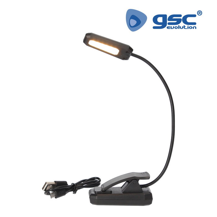 GSC Evolution Lampe de lecture LED ajustable avec pince de fixation