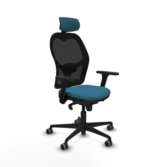 Piqueras y Crespo Chaise de Bureau avec Appui-tête 3D036G2 Noir Vert pétrole Piqueras y Crespo Chaise de Bureau avec Appui-tête 3D036G2 Noir Vert pétrole