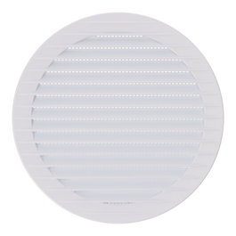 Edm Grille de ventilation ronde encastrable avec moustiquaire ABS blanche Ø150mm