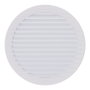 Edm Grille de ventilation ronde encastrable avec moustiquaire ABS blanche Ø150mm