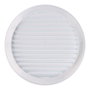 Edm Grille de ventilation ronde encastrable avec moustiquaire ABS blanche Ø150mm