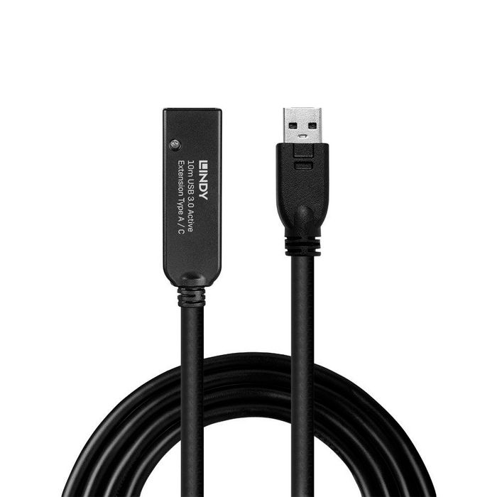 Lindy Câble d'extension active USB 3.0 Type A vers Type C 10 m, référence 43376, transfert 5 Gbps, avec verrouillage à vis Lindy Câble d'extension active USB 3.0 Type A vers Type C 10 m, référence 43376, transfert 5 Gbps, avec verrouillage à vis