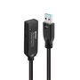 Lindy Câble d'extension active USB 3.0 Type A vers Type C 10 m, référence 43376, transfert 5 Gbps, avec verrouillage à vis